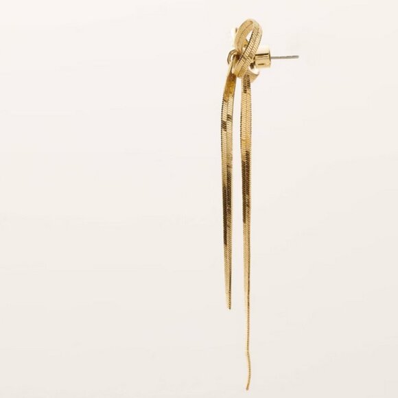 Kate Spade Linear Bow Earrings Gold - Picture 7 of 7